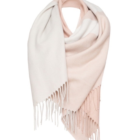 Soia & Kyo Pink & Cream Scarfigan with Fringe - Picture 6 of 16